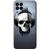 MRCİLETİSİM mrc195223 Müzik Kurukafa Kılıf HD Desen Baskılı Arka Kapak Samsung Galaxy M33 ile uyumlu