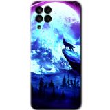 MRCİLETİSİM mrc195250 Mega Kurt Kılıf HD Desen Baskılı Arka Kapak Samsung Galaxy M33 ile uyumlu