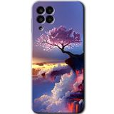 MRCİLETİSİM mrc195284 Wash Red Wall Kılıf HD Desen Baskılı Arka Kapak Samsung Galaxy M33 ile uyumlu