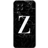 MRCİLETİSİM mrc195600 Siyah Mermer Desenli Z Harfi Kılıf HD Desen Baskılı Arka Kapak Samsung Galaxy M33 ile uyumlu