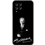 MRCİLETİSİM mrc195608 Atatürk İmza Kılıf HD Desen Baskılı Arka Kapak Samsung Galaxy M33 ile uyumlu