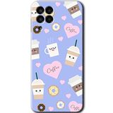 MRCİLETİSİM mrc195626 Coffee Cake Kılıf HD Desen Baskılı Arka Kapak Samsung Galaxy M33 ile uyumlu