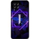 MRCİLETİSİM mrc195667 Dark Neon Yaprak I Harfi Kılıf HD Desen Baskılı Arka Kapak Samsung Galaxy M33 ile uyumlu