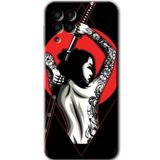 MRCİLETİSİM mrc195698 Samurai Girl Kılıf HD Desen Baskılı Arka Kapak Samsung Galaxy M33 ile uyumlu