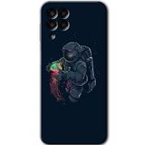 MRCİLETİSİM mrc195727 Astronot Kıyafeti Kılıf HD Desen Baskılı Arka Kapak Samsung Galaxy M33 ile uyumlu