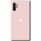 MRCİLETİSİM mrc196573 Sade Kalp Kılıf HD Desen Baskılı Arka Kapak + Temperli Cam Samsung Galaxy Note 10 Plus ile uyumlu
