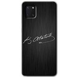 MRCİLETİSİM mrc19694 İmza Atatürk Kılıf Baskılı Kapak 5D Tam Kaplayan Cam Samsung Galaxy Note 10 Lite ile uyumlu