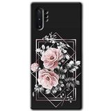 MRCİLETİSİM mrc196983 Retro Çiçek 1 Kılıf HD Desen Baskılı Arka Kapak Samsung Galaxy Note 10 Plus ile uyumlu