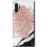 MRCİLETİSİM mrc197125 Simli Mermer Kılıf HD Desen Baskılı Arka Kapak Samsung Galaxy Note 10 Plus ile uyumlu