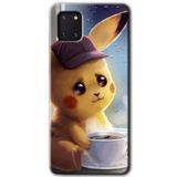 MRCİLETİSİM mrc19715 Üzgün Pikaçu Kılıf Baskılı Kapak 5D Tam Kaplayan Cam Samsung Galaxy Note 10 Lite ile uyumlu