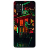 MRCİLETİSİM mrc19742 China Street Kılıf Baskılı Kapak 5D Tam Kaplayan Cam Samsung Galaxy Note 10 Lite ile uyumlu