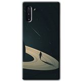 MRCİLETİSİM mrc197449 Space Planet Kılıf HD Desen Baskılı Arka Kapak + Temperli Cam Samsung Galaxy Note 10 ile uyumlu