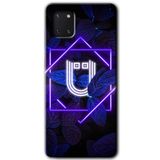 MRCİLETİSİM mrc19753 Dark Neon Yaprak Ü Harfi Kılıf Baskılı Kapak 5D Tam Kaplayan Cam Samsung Galaxy Note 10 Lite ile uyumlu