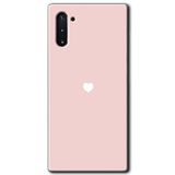 MRCİLETİSİM mrc197673 Sade Kalp Kılıf HD Desen Baskılı Arka Kapak + Temperli Cam Samsung Galaxy Note 10 ile uyumlu