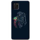 MRCİLETİSİM mrc19787 Astronot Kıyafeti Kılıf Baskılı Kapak 5D Tam Kaplayan Cam Samsung Galaxy Note 10 Lite ile uyumlu