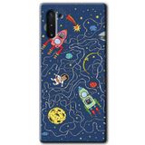 MRCİLETİSİM mrc198386 Kedi Galaksi Kılıf HD Desen Baskılı Arka Kapak Samsung Galaxy Note 10 ile uyumlu