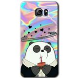 MRCİLETİSİM mrc198610 Milkshake Panda Kılıf HD Desen Baskılı Arka Kapak + Temperli Cam Samsung Galaxy Note 5 ile uyumlu