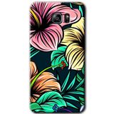 MRCİLETİSİM mrc198616 Çizim Çiçekler Kılıf HD Desen Baskılı Arka Kapak + Temperli Cam Samsung Galaxy Note 5 ile uyumlu