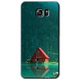 MRCİLETİSİM mrc198706 House In Woods Kılıf HD Desen Baskılı Arka Kapak + Temperli Cam Samsung Galaxy Note 5 ile uyumlu