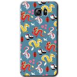 MRCİLETİSİM mrc198714 Funky Dragon Kılıf HD Desen Baskılı Arka Kapak + Temperli Cam Samsung Galaxy Note 5 ile uyumlu