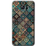 MRCİLETİSİM mrc198742 Mandala Desen Kılıf HD Desen Baskılı Arka Kapak + Temperli Cam Samsung Galaxy Note 5 ile uyumlu
