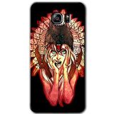 MRCİLETİSİM mrc198768 Kurt Kız Kılıf HD Desen Baskılı Arka Kapak + Temperli Cam Samsung Galaxy Note 5 ile uyumlu