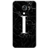 MRCİLETİSİM mrc198880 Siyah Mermer Desenli İ Harfi Kılıf HD Desen Baskılı Arka Kapak + Temperli Cam Samsung Galaxy Note 5 Kılıf HD Desen Baskı Arka Kapak + Temperli Cam ile uyumlu