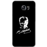 MRCİLETİSİM mrc198910 Atatürk Silüet İmza Kılıf HD Desen Baskılı Arka Kapak + Temperli Cam Samsung Galaxy Note 5 ile uyumlu