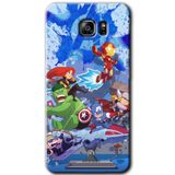 MRCİLETİSİM mrc198913 Avengers Cartoon Kılıf HD Desen Baskılı Arka Kapak + Temperli Cam Samsung Galaxy Note 5 ile uyumlu