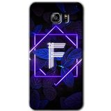 MRCİLETİSİM mrc198962 Dark Neon Yaprak F Harfi Kılıf HD Desen Baskılı Arka Kapak + Temperli Cam Samsung Galaxy Note 5 ile uyumlu