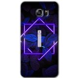 MRCİLETİSİM mrc198966 Dark Neon Yaprak İ Harfi Kılıf HD Desen Baskılı Arka Kapak + Temperli Cam Samsung Galaxy Note 5 ile uyumlu