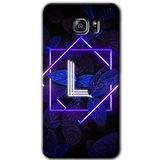 MRCİLETİSİM mrc198970 Dark Neon Yaprak L Harfi Kılıf HD Desen Baskılı Arka Kapak + Temperli Cam Samsung Galaxy Note 5 ile uyumlu