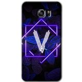 MRCİLETİSİM mrc198994 Dark Neon Yaprak V Harfi Kılıf HD Desen Baskılı Arka Kapak + Temperli Cam Samsung Galaxy Note 5 ile uyumlu
