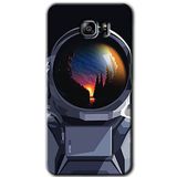 MRCİLETİSİM mrc199015 Astronot Kılıf HD Desen Baskılı Arka Kapak + Temperli Cam Samsung Galaxy Note 5 ile uyumlu
