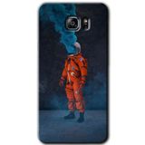 MRCİLETİSİM mrc199066 Smoke Astronot Kılıf HD Desen Baskılı Arka Kapak Samsung Galaxy Note 5 ile uyumlu