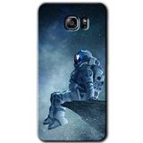 MRCİLETİSİM mrc199072 Astronot Yalnızlığı Kılıf HD Desen Baskılı Arka Kapak Samsung Galaxy Note 5 ile uyumlu
