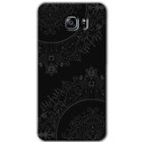 MRCİLETİSİM mrc199144 Siyah Mandala Kılıf HD Desen Baskılı Arka Kapak Samsung Galaxy Note 5 ile uyumlu