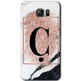 MRCİLETİSİM mrc199351 Pembe Mermer Desenli Ç Harfi Kılıf HD Desen Baskılı Arka Kapak Samsung Galaxy Note 5 ile uyumlu