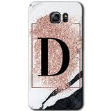 MRCİLETİSİM mrc199352 Pembe Mermer Desenli D Harfi Kılıf HD Desen Baskılı Arka Kapak Samsung Galaxy Note 5 ile uyumlu