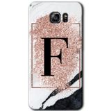 MRCİLETİSİM mrc199354 Pembe Mermer Desenli F Harfi Kılıf HD Desen Baskılı Arka Kapak Samsung Galaxy Note 5 ile uyumlu