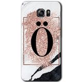 MRCİLETİSİM mrc199366 Pembe Mermer Desenli Ö Harfi Kılıf HD Desen Baskılı Arka Kapak Samsung Galaxy Note 5 ile uyumlu