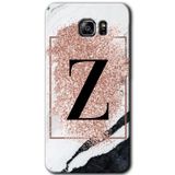 MRCİLETİSİM mrc199377 Pembe Mermer Desenli Z Harfi Kılıf HD Desen Baskılı Arka Kapak Samsung Galaxy Note 5 ile uyumlu