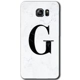 MRCİLETİSİM mrc199386 Beyaz Mermer Desenli G Harfi Kılıf HD Desen Baskılı Arka Kapak Samsung Galaxy Note 5 ile uyumlu