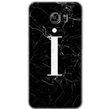 MRCİLETİSİM mrc199430 Siyah Mermer Desenli İ Harfi Kılıf HD Desen Baskılı Arka Kapak Samsung Galaxy Note 5 ile uyumlu