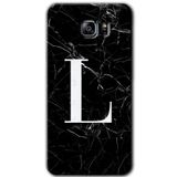 MRCİLETİSİM mrc199434 Siyah Mermer Desenli L Harfi Kılıf HD Desen Baskılı Arka Kapak Samsung Galaxy Note 5 ile uyumlu