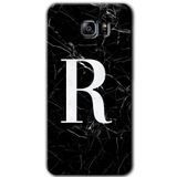 MRCİLETİSİM mrc199441 Siyah Mermer Desenli R Harfi Kılıf HD Desen Baskılı Arka Kapak Samsung Galaxy Note 5 ile uyumlu