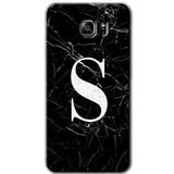 MRCİLETİSİM mrc199442 Siyah Mermer Desenli S Harfi Kılıf HD Desen Baskılı Arka Kapak Samsung Galaxy Note 5 ile uyumlu