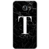 MRCİLETİSİM mrc199444 Siyah Mermer Desenli T Harfi Kılıf HD Desen Baskılı Arka Kapak Samsung Galaxy Note 5 ile uyumlu