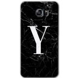 MRCİLETİSİM mrc199449 Siyah Mermer Desenli Y Harfi Kılıf HD Desen Baskılı Arka Kapak Samsung Galaxy Note 5 ile uyumlu