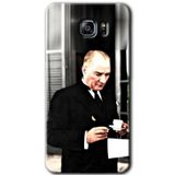 MRCİLETİSİM mrc199461 Atatürk Türk Kahvesi Kılıf HD Desen Baskılı Arka Kapak Samsung Galaxy Note 5 ile uyumlu